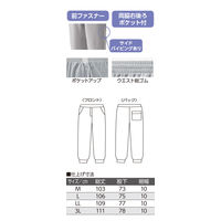 ケアファッション 麻混イージーパンツ　97499-11　ブルーグレー　M 4580625298717 1枚（直送品）