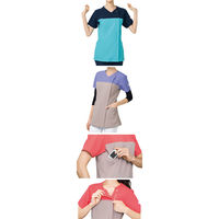 フォーク レディスジップスクラブ HI701 パープル×ネイビ LL 4589989531843 1枚　スクラブ（直送品）