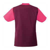 フォーク ニット付プルオーバージャケット 7037SC ピンク×BG L 4589989535599 1枚　スクラブ（直送品）