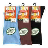 アツギ 綿混ゆったりソックス　紳士　GC4601　ショコラ 4901020107051 1ケース（10足入）（直送品）