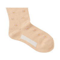 エンゼル 履き口ゆる～いくつ下　ジャガードソックス　9183　花柄グレー 4975520881599 1ケース（50足入）（直送品）