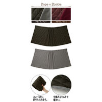 セルヴァン 中綿キルトリバーシブル巻きスカート ブラック M~LL 4985697235606 1枚（直送品）