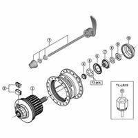 シマノ Y28P98020 DHー3D37 QR 内部 ブラック 108mm 1個（直送品）