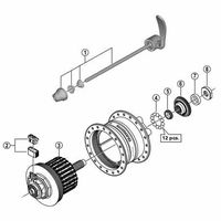 シマノ Y28S98020 DHー3D32 QR ASSY 108 ブラック 1個（直送品）