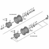 シマノ Y2AY98020 DHーC3000ー2NQR 内部 108 ブラック 1個（直送品）