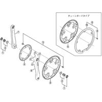 シマノ Y1HA98050 チェーンリング 50TーF (シルバー) FCー4550ーS/3450用 1個（直送品）