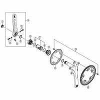 シマノ Y1MS98060 チェーンリング 46T (ブラック) FCーCX50用 1個（直送品）