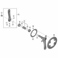 シマノ Y1WF98020 FCーRS510 左クランクユニット 165mm 1個（直送品）