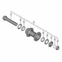 シマノ Y2CG98010HBーR7070ハブ軸組 Y2CG98010 1個（直送品）