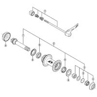 シマノ Y2UB98020 ハブ軸組立品 (玉間100mm) 1個（直送品）