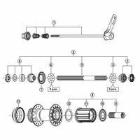 シマノ Y3D398070 フリーホイール部組立品 1個（直送品）