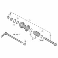 シマノ Y39E98010 FHーM8010 ハブ軸組 1個（直送品）