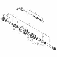 シマノ Y3CZ98010 ハブ軸組立品 (玉間135mm) 1個（直送品）