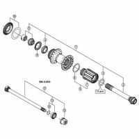 シマノ Y3TM98010 FHーM820 ハブ軸組 10mm 1個（直送品）