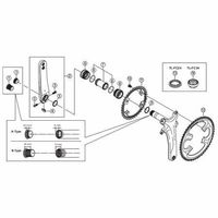 シマノ Y1N234000 FCー9000 11S チェーンリング 34TーMA (50ー34T 用) 1個（直送品）