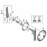 シマノ Y1VP98040 チェーンリング 54TーMX (54×42T) FCーR9100用 1個（直送品）