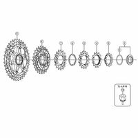 シマノ Y1YR98030 ギアユニット (19ー21ー24T) bkグループ用 (5アーム) 1個（直送品）