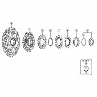 シマノ Y1YR98040 ギアユニット (18ー20ー22T) bLグループ用 (4アーム) 1個（直送品）