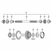 シマノ Y23U98010 ハブ軸組立品 (軸長164mm/ 玉間120mm) 1個（直送品）