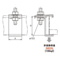 ネグロス電工 吊り金具 15ARH1B 1箱(1個)（直送品）