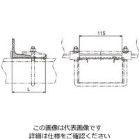 ネグロス電工 交差支持金具用ズレ防止金具 DH12R4050 1個（直送品）