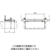ネグロス電工 交差支持金具用ズレ防止金具 DH18R6065 1個（直送品）