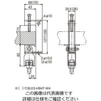 ネグロス電工 吊り金具 溶融亜鉛 ZHB4TW4 1個（直送品）