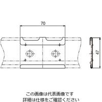 ネグロス電工 セパレーター継ぎ金具 ステン SSNRDF2G 1個（直送品）