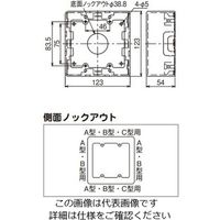 ネグロス電工 ABC型 2個用SWBOX深 Y372 1個（直送品）