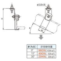ネグロス電工 斜め吊り金具 5ARFH1 1袋(1個)（直送品）
