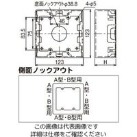 ネグロス電工 AB型 2個用SWBOX深型 M272 1個（直送品）