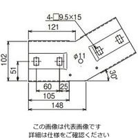 ネグロス電工 上下ベンド継ぎ金具 溶融亜鉛 ZQRVG30 1個（直送品）