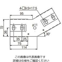 ネグロス電工 上下ベンド継ぎ金具 溶融亜鉛 ZSRVG30 1個（直送品）