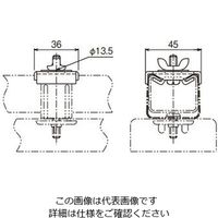 ネグロス電工 照明器具取付金具用補助金具 DK1UKB 1個（直送品）