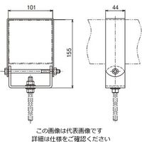 ネグロス電工 角パイプ用吊り金具 GSP100 1個（直送品）