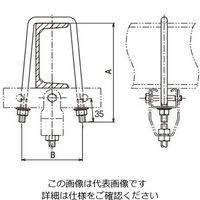 ネグロス電工 みぞ形鋼用ダクター支持ボルト GCS125B 1個（直送品）