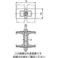 ネグロス電工 ダブル溝形鋼用金具 CGW75S 1個（直送品）