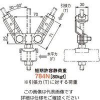 ネグロス電工 吊ボルト振止金具 ステンレス SDYR2W4 1個（直送品）