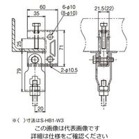 ネグロス電工 吊り金具 溶融亜鉛 ZHB1W3 1個（直送品）