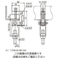 ネグロス電工 吊り金具 溶融亜鉛 ZHB1W4 1個（直送品）
