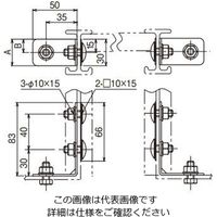 ネグロス電工 盤取付金具 7FRU1 1箱(1対)（直送品）