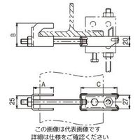 ネグロス電工 HB用 補強金具 HBURH1012 1個（直送品）