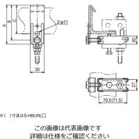 ネグロス電工 HB用 補強金具 HBURL5065 1個（直送品）
