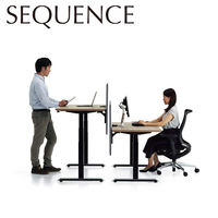 【組立設置込】コクヨ シークエンス ウイング ベーシックレバー ソフトエッジ 1750×775×630mm GLブラウン×黒 1台（直送品）