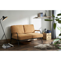 アイリスオーヤマ 2人掛けコーデュロイソファ ライトブラウン SFCS-120 1台（直送品）