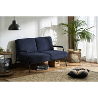 アイリスオーヤマ 2人掛けコーデュロイソファ ネイビー SFCS-120 1台（直送品）