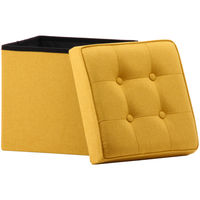 不二貿易 ディノ ボックススツール 幅380×奥行380×高さ400mm イエロー 85851 1セット(2台入)（直送品）