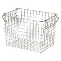 【まとめ買いセット】無印良品 ステンレスワイヤーバスケット1 約幅26×奥行18×高さ18cm 4個 良品計画