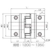 SJCシリーズ ジョータイプカップリング クランプタイプ SJC-135C-GR-65K18×65 SJC-135C-GR-65K18X65（直送品）