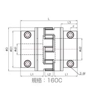 SJCシリーズ ジョータイプカップリング クランプタイプ SJC-160C-RD-50K16×70 SJC-160C-RD-50K16X70（直送品）